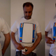 "I am the man who arranges the blocks": Marc Kerger models his playable Tetris T-shirt